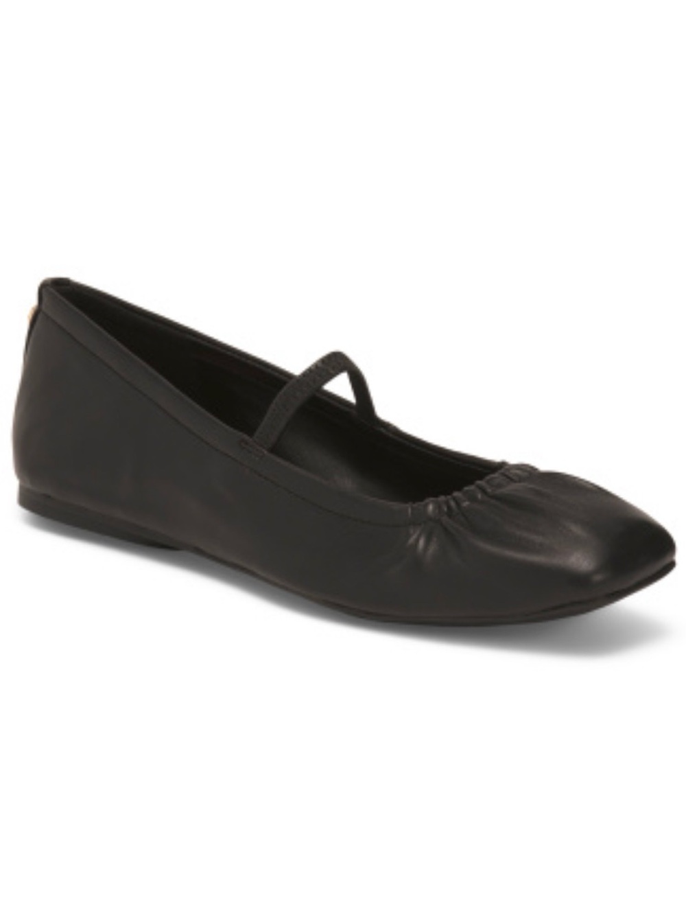 Vince Camuto Black Elastic-Strap Ballet Flat